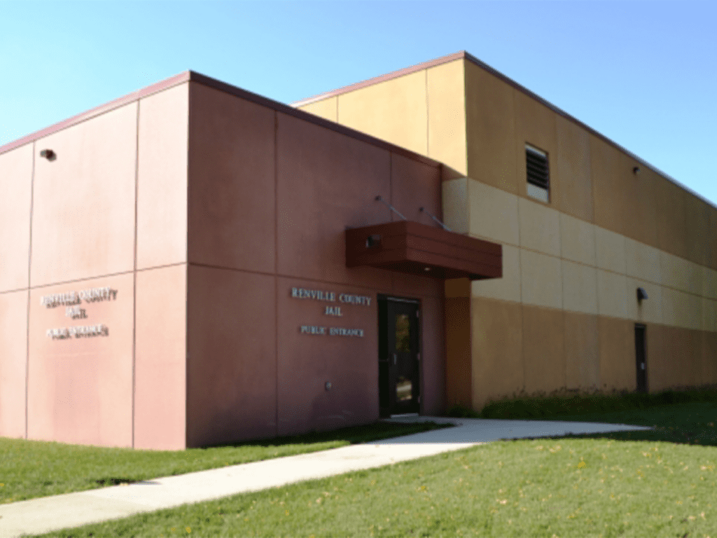 County jail building entrance